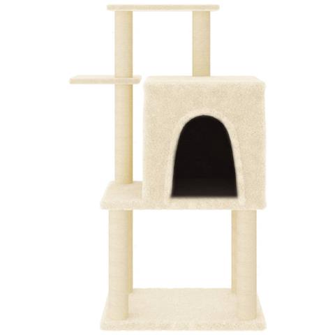 Albero Per Gatti Con Tiragraffi In Sisal Crema 97 Cm - Foto 2