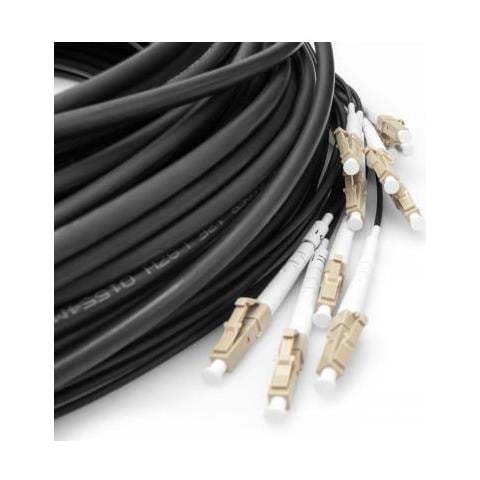 Cavo Breakout Universale In Fibra Ottica Dotato Di Terminali, Multimode Om4, 12 Fibre, Lc /upc - Lc /upc - Foto 2