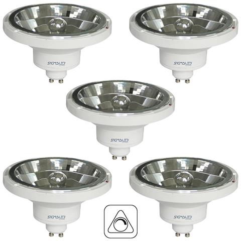 Pack 5 Pezzi Faretto Led Dimmerabile Ar111 Gu10 14w (equivalente 110w Alogena) - Luce Led Bianca Naturale 4000k - 1000 Lumens - Spot Led Ar111 A Basso Consumo - Foto 1