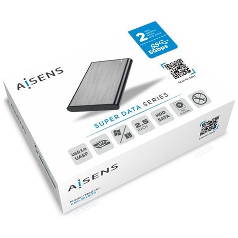 ASE-2525GR contenitore di unità di archiviazione Box esterno HDD /SSD Grigio 2.5" - Foto 2