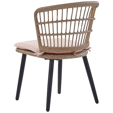 Set Da Pranzo Da Giardino 6 Posti Rattan Rosa Aliano Ii - Foto 2