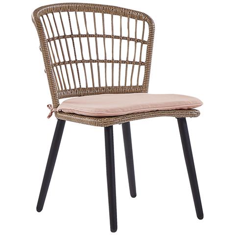 Set Da Pranzo Da Giardino 6 Posti Rattan Rosa Aliano Ii - Foto 7