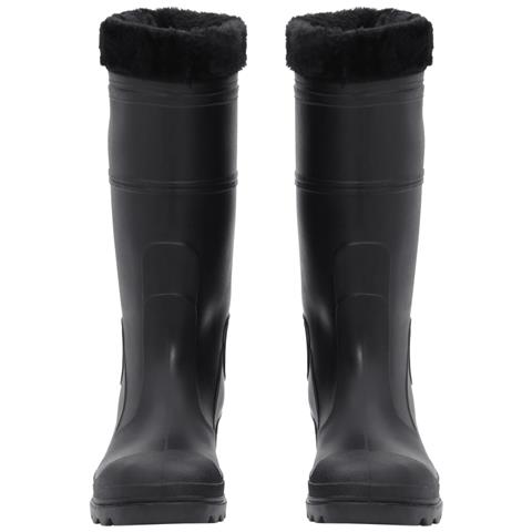 Stivali Da Pioggia Con Calzini Rimovibili Neri Misura 43 Cm Pvc - Foto 3