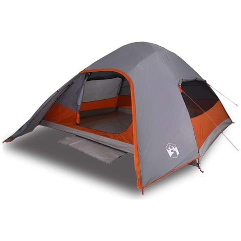 Tenda Da Campeggio A Cupola 4 Persone Grigia Impermeabile - Foto 1