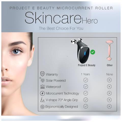 Dispositivo Facciale A Microcorrente, Massaggiatore Facciale, Strumento Per Scolpire La Cura Della Pelle Con Rulli A Led Multifunzionali A Microcorrente, Lifting Elettrico Del Viso, Dispositivo Di Microscultura Per Viso E Collo. - Nero - Foto 2