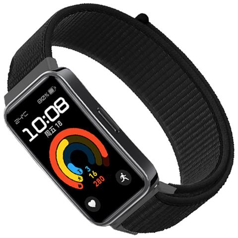 Cinturino In Nylon Per Huawei Band 9 / Huawei Band 8 Black - Foto 3
