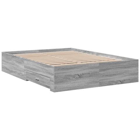 Giroletto Cassetti Grigio Sonoma 120x190 Cm Legno Multistrato - Foto 3