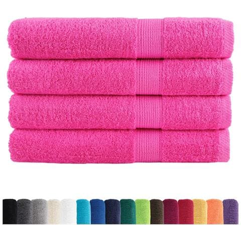 Asciugamani per Sauna SOLUND 2 pz Rosa 80x200 cm 600 g /m² - Foto 2