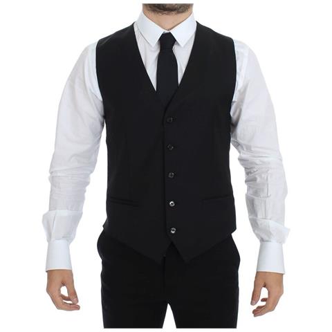 Blazer Gilet In Lana E Seta Elasticizzata Nera - It48 - M - Foto 1