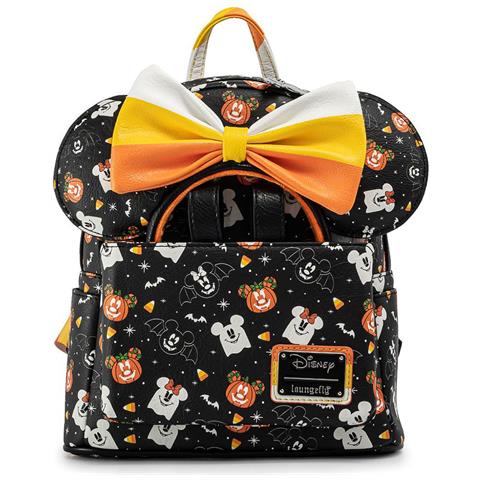 Loungefly Disney Topolino E Minnie Halloween Zaino + Fascia Per Capelli 27 Cm - Foto 1