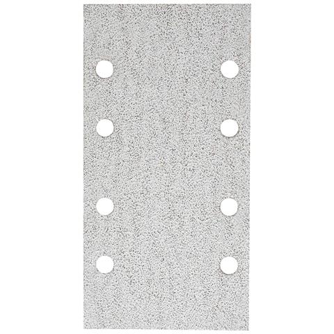 2609256126 - Set Di 10 Fogli Abrasivi Per Levigatrice Orbitale, Fissaggio Con Velcro, 93 X 185 Mm Con 8 Fori, Grana 120, Per Vernice /pittura - Foto 1