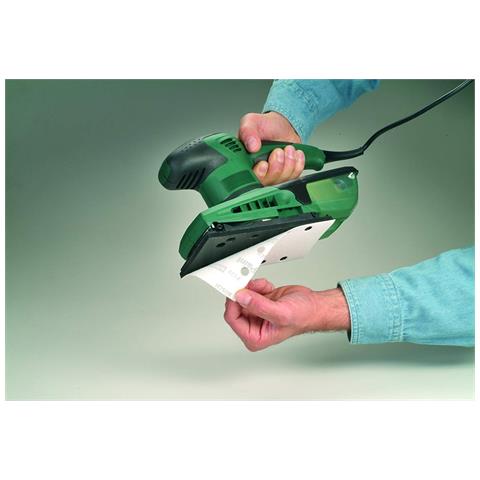 2609256126 - Set Di 10 Fogli Abrasivi Per Levigatrice Orbitale, Fissaggio Con Velcro, 93 X 185 Mm Con 8 Fori, Grana 120, Per Vernice /pittura - Foto 2