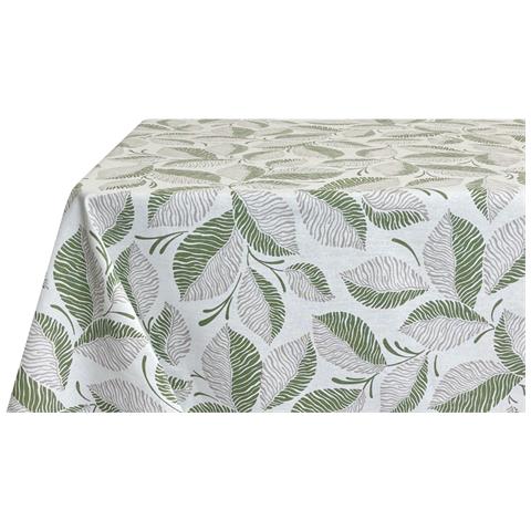 Tovaglia Per Salotto Cucina Tavolo 100% Cotone Made In Italy Jungle Rp 140x140 Verde - Foto 5
