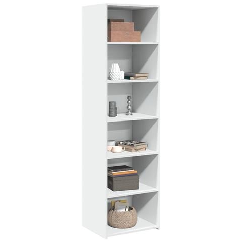 Credenza Bianca 50x41x185 Cm In Legno Multistrato - Foto 3