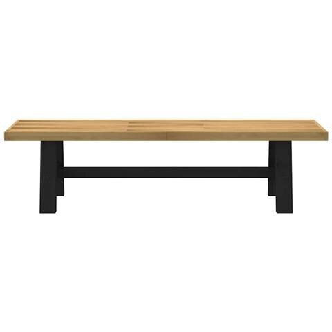 Panca Pranzo Noain Gambe A Forma A 180x40x45 Cm Legno Massello - Foto 3