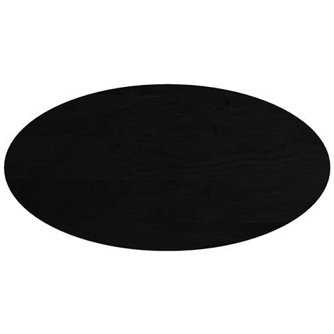 Piano Tavolo Marrone Scuro 120x60x2 Cm In Rovere Massello Ovale - Foto 2