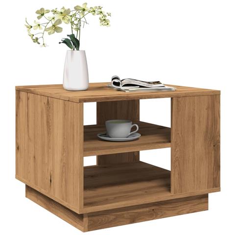 Tavolino Da Salotto Artigianale 55x55x42 Cm Legno Multistrato - Foto 1