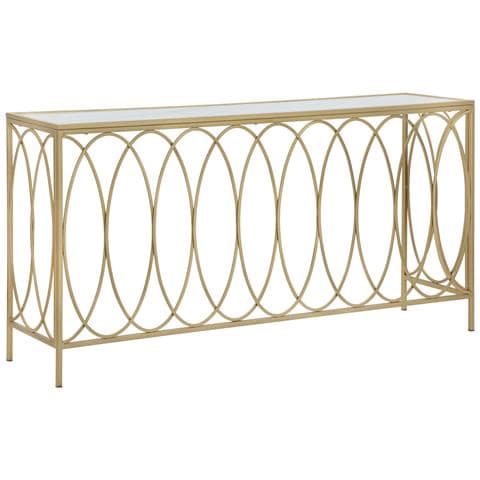 Tavolo Consolle Mf621 - Oro - Metallo - 160x40x79 Cm - Foto 1