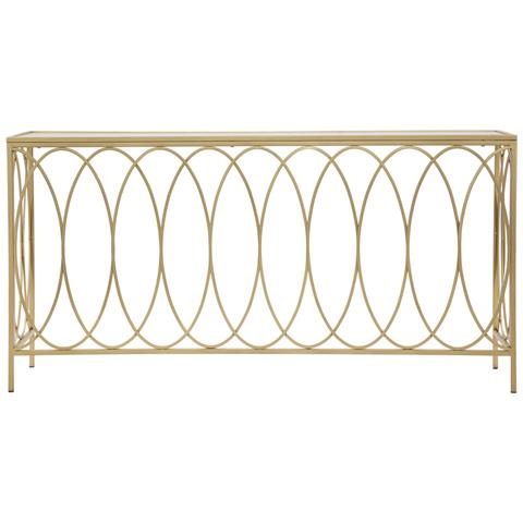Tavolo Consolle Mf621 - Oro - Metallo - 160x40x79 Cm - Foto 2