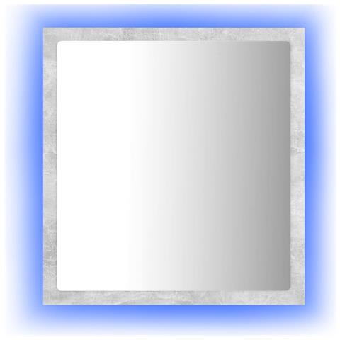 Specchio Da Bagno A Led Grigio 40x8,5x37 Cm In Acrilico - Foto 2