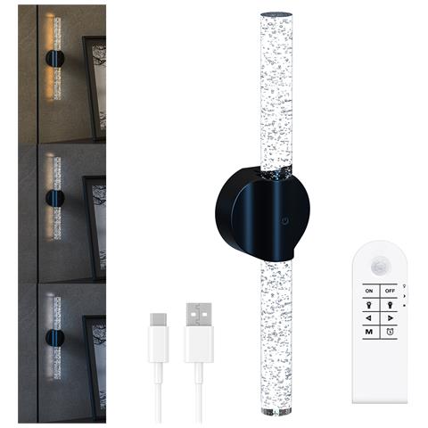 Lampada Da Parete A Led Impermeabile Per Esterni, Guscio Nero, Confezione Da 2 T078 - Foto 1