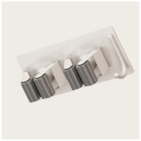 Porta Mocio Con Ganci - Organizer Da Parete White - Foto 2