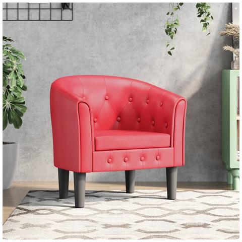 Poltroncina a Pozzetto Rossa in Similpelle - Foto 2