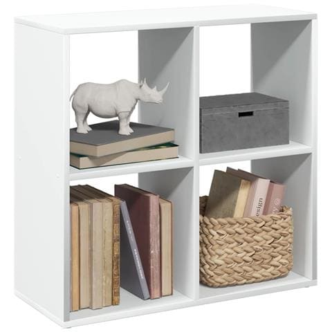 Libreria Divisorio Bianca 69,5x29x69,5 cm in Truciolato - Foto 2