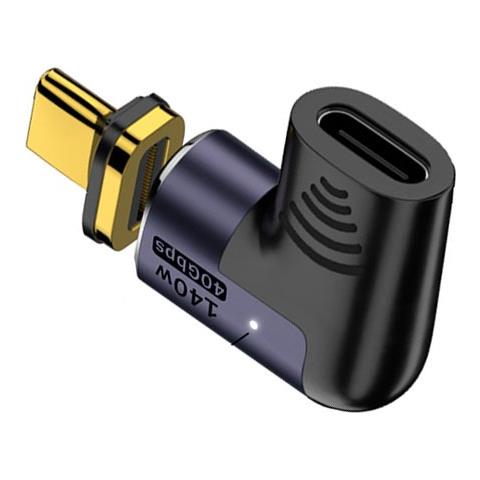Adattatore Magnetico Laterale Da Usb-c Femmina A Usb-c Maschio Da 140 W (confezione Da 1) - Foto 2