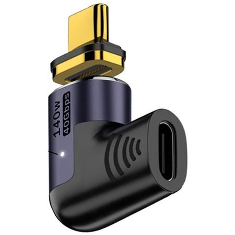 Adattatore Magnetico Laterale Da Usb-c Femmina A Usb-c Maschio Da 140 W (confezione Da 1) - Foto 3