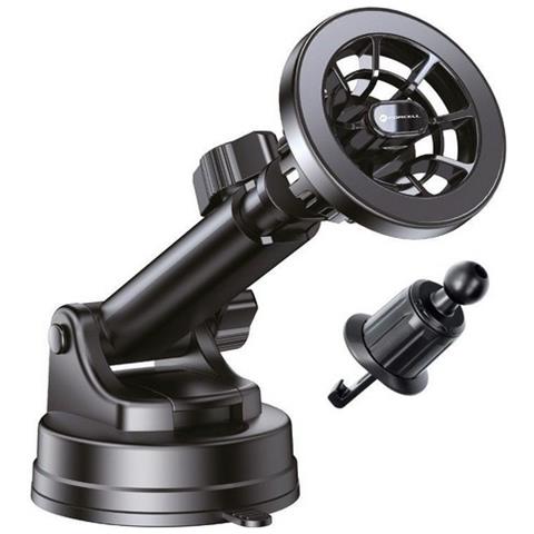 Supporto Auto Stand Ventosa Parabrezza E Clip Areazione Precisionx Black Per Smartphone - Foto 5