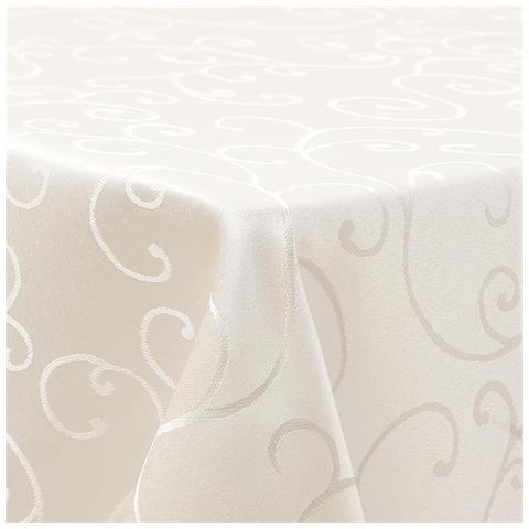 Homaxy Tovaglia Jacquard 100x140 Cm Lavabile E Antimacchia Beige - Foto 1