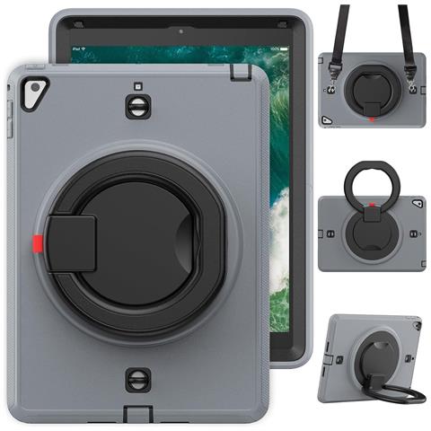 Custodia Per Ipad 9/8/7 10.2"" Con Supporto E Tracolla Grigia - Foto 1