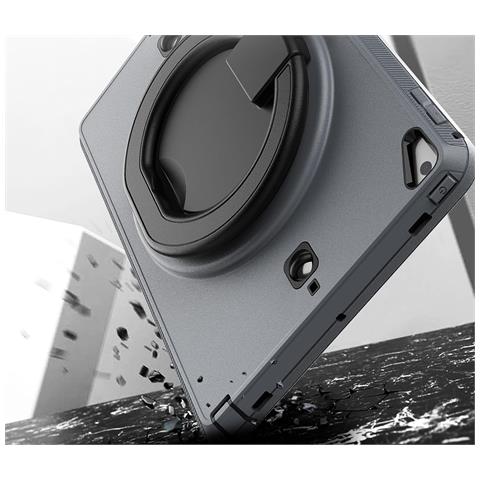 Custodia Per Ipad 9/8/7 10.2"" Con Supporto E Tracolla Grigia - Foto 4