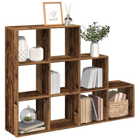 Libreria a 3 Ripiani Legno Vecchio 137,5x29x103,5 cm Truciolato - Foto 2