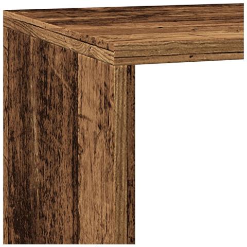 Libreria a 3 Ripiani Legno Vecchio 137,5x29x103,5 cm Truciolato - Foto 9