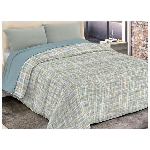 Trapunta Piumone Invernale Imbottita 300gr Microfibra Diadema Rigate 2 Piazze D3 - Foto 1