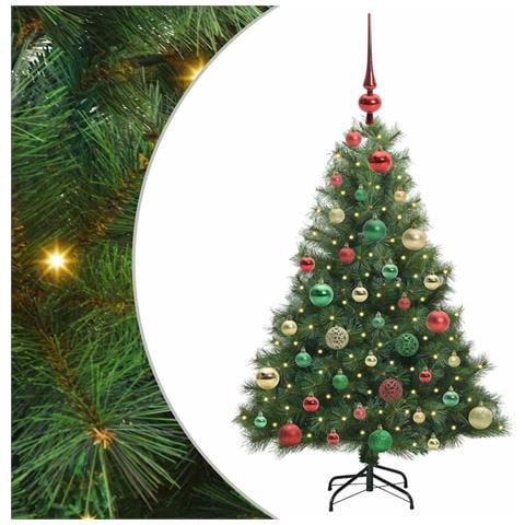 Albero di Natale artificiale con 150 LED Verde 120 cm PE e PVC - Foto 1