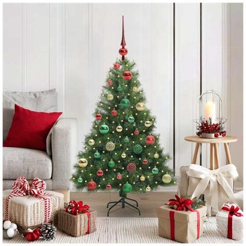 Albero di Natale artificiale con 150 LED Verde 120 cm PE e PVC - Foto 2