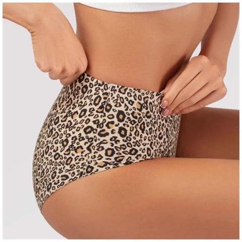 Slip A Vita Alta Con Stampa (confezione Da 4) - Comfort Senza Cuciture In Seta Ghiaccio Xl - Foto 7