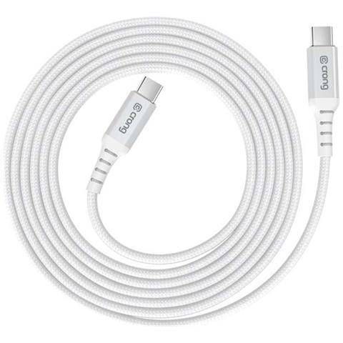 Cavo Usb-c A Usb-c 60w Power Delivery 3a 150cm Modello Armor Link, Bianco - Foto 1