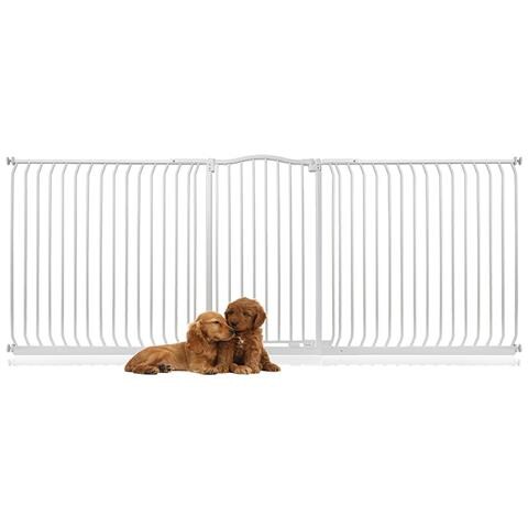 Bettacare Cancelletto Per Cani Extra Alto Con Parte Superiore Incurvata, 271cm - 280cm, Bianco Opaco, Extra Alto Con 100cm Di Altezza - Foto 1