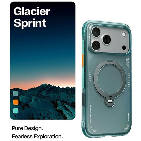 Cover per iPhone 17 Pro - TPU+PC, Verde, Antiurto - Foto 2