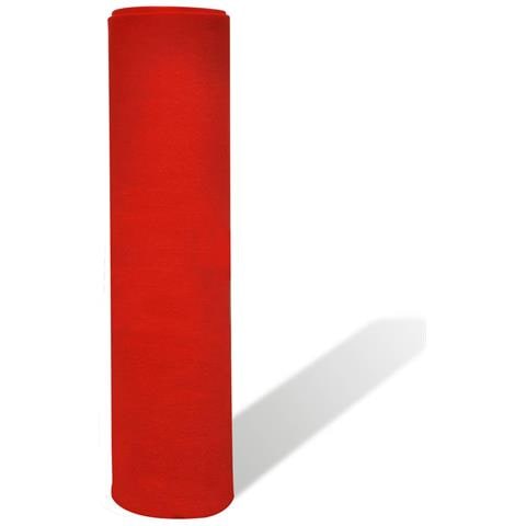 Tappeto Rosso 1 x 5 m Poliestere - Foto 2