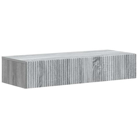 Tavolino da Parete Laterale Grigio Sonoma 87,5 x 34,5 x 17 cm - Foto 1