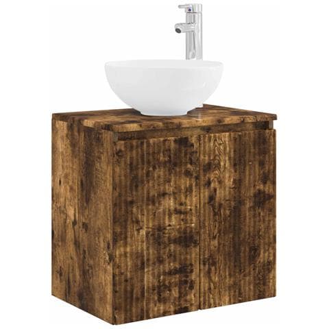 Mobile Lavabo da Parete Rovere Fumo 49,5 x 35 x 63 cm - Foto 1