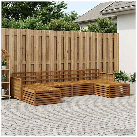 Set divani 6 pcs Legno di Acacia Massello - Foto 2