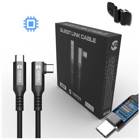 Cavo Vortexvr 5m Usb-c (fast Charging) + Fissaggio | Meta Quest Link - Foto 1