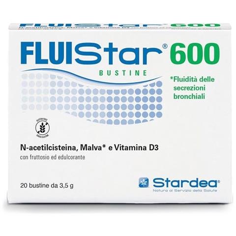 Fluistar 600 20 Bustine da 3,5 g con Fruttosio ed Edulcorante Senza Glutine - Foto 1