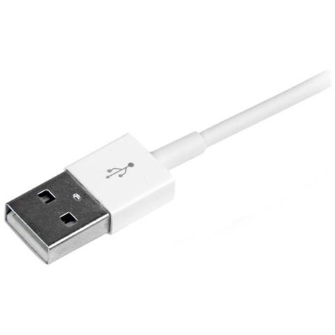 Cavo Connettore Lightning 8-pin Apple a USB di tipo Slim per iPhone / iPod / iPad da 1m - Bianco - Foto 4